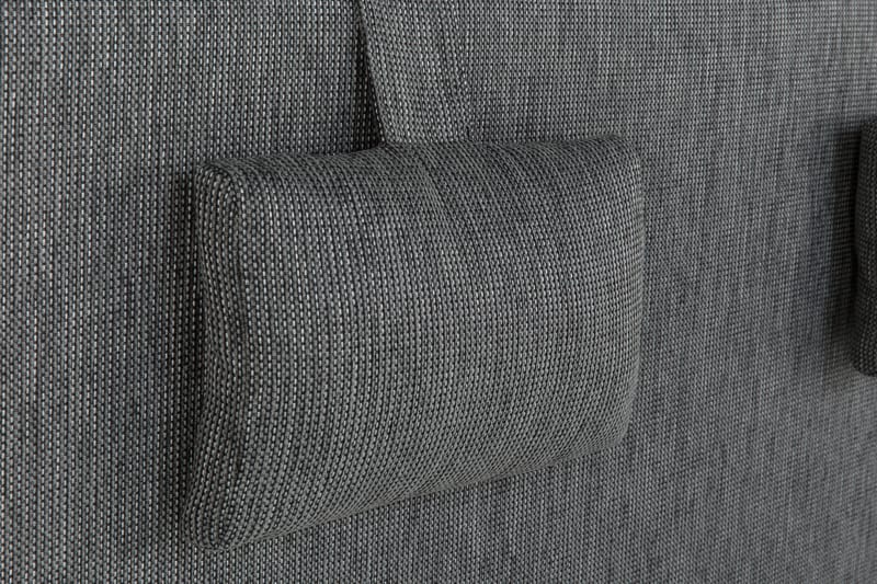 Komplet Sengepakke Hilton Lyx 180 - Sort PU/Grå/Eg - Møbler - Senge - Komplet sengepakke