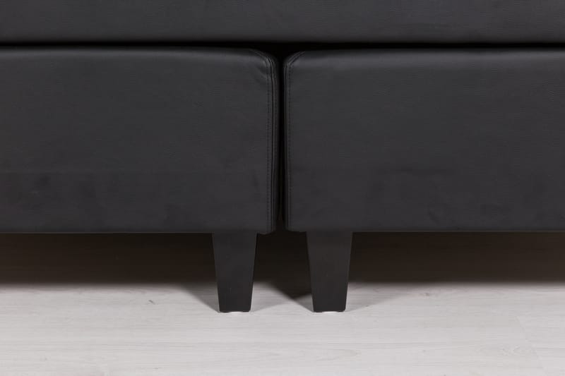 Komplet Sengepakke Hilton Lyx 180 - Sort PU/Sort - Møbler - Senge - Komplet sengepakke