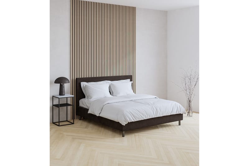 Komplett sängpaket Divine sänggavel 140 cm 140x200 Beige - Møbler - Senge - Kontinentalsenge