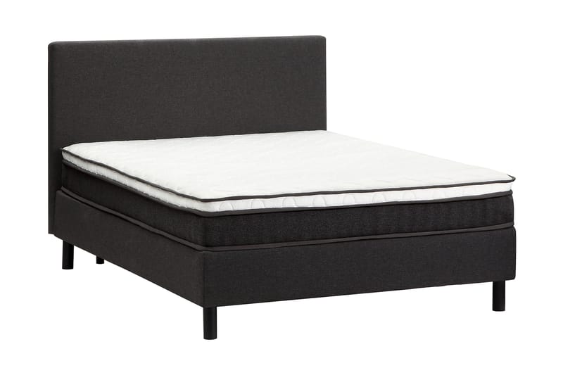 Komplett sängpaket Divine sänggavel 160 cm 160x200 Mörkgrå - Møbler - Senge - Kontinentalsenge