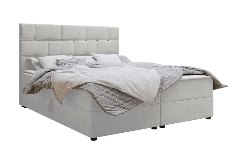 Kontinentalseng 140x200 cm - Lysegrå - Møbler - Senge - Kontinentalsenge