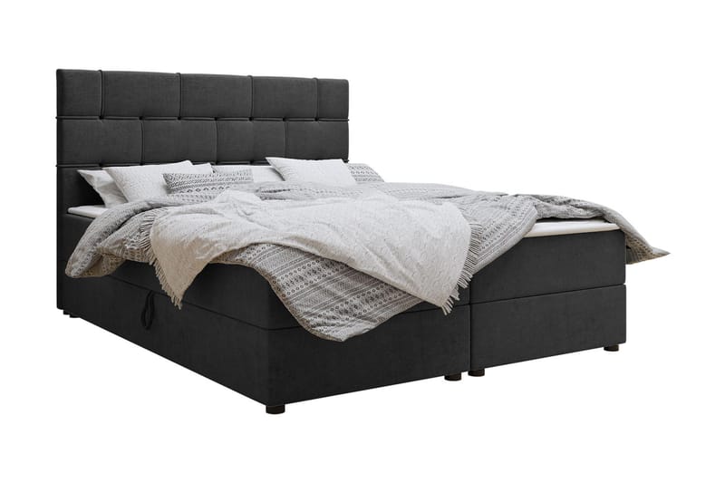 Kontinentalseng 160x200 cm, Mørkegrå