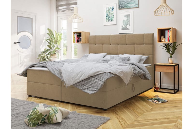 Kontinentalseng 180x200 cm - Beige - Møbler - Senge - Kontinentalsenge