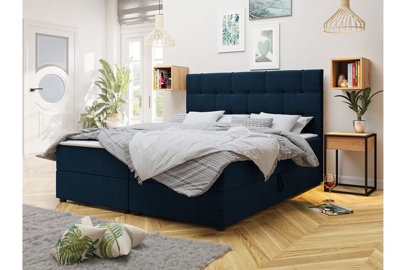 Kontinentalseng 180x200 cm - Blå - Møbler - Senge - Kontinentalsenge
