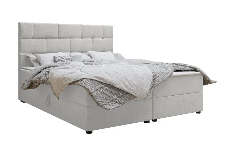 Kontinentalseng 180x200 cm - Lysegrå - Møbler - Senge - Kontinentalsenge