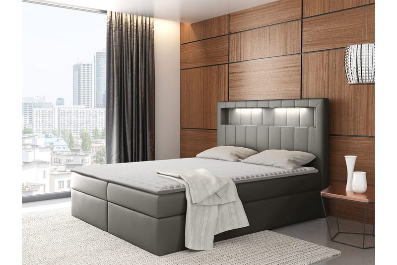 Kontinentalseng 180x200 - Grå - Møbler - Senge - Kontinentalsenge