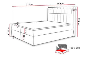 Kontinentalseng 180x200 - Sort - Møbler - Senge - Kontinentalsenge