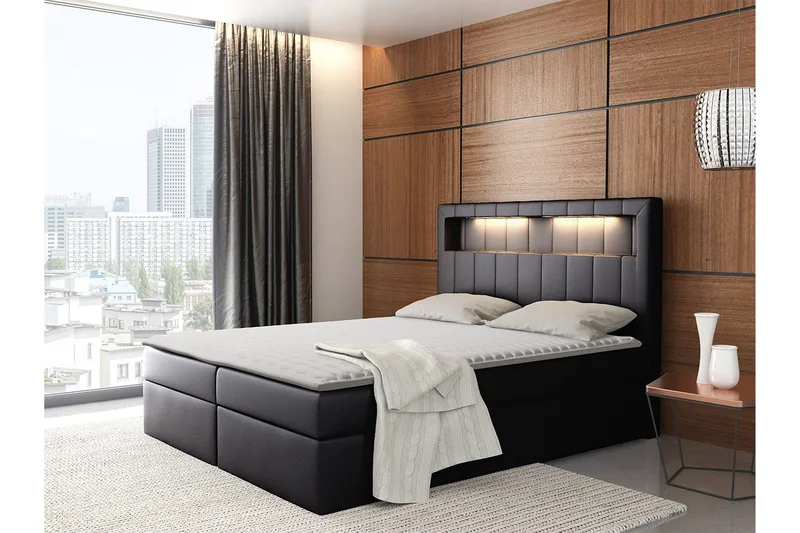 Kontinentalseng 180x200 - Sort - Møbler - Senge - Kontinentalsenge