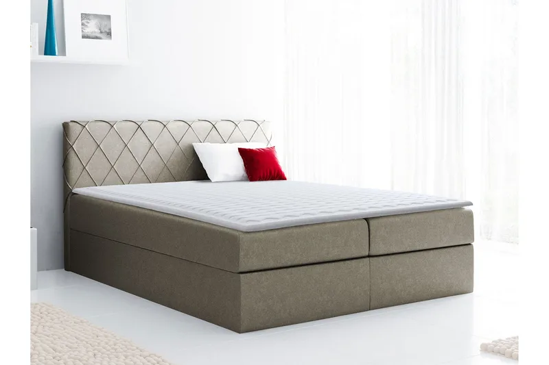 Korshavn kontinentalseng 120x200 - Beige - Møbler - Senge - Kontinentalsenge