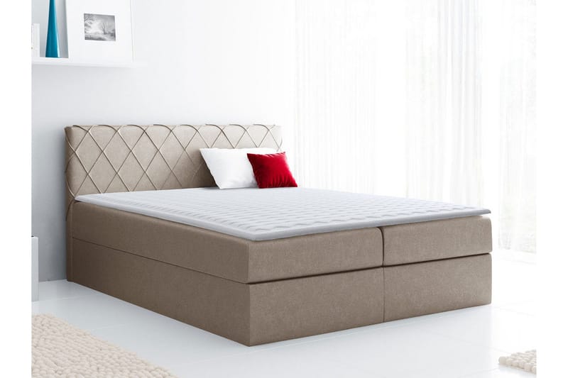 Korshavn kontinentalseng 180x200 - Beige - Møbler - Senge - Kontinentalsenge