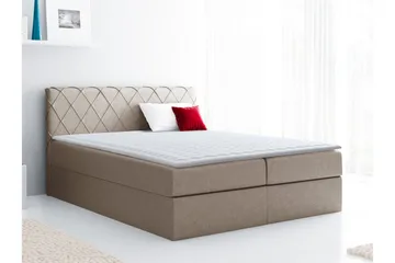 Korshavn kontinentalseng 200x200 - Beige - Møbler - Senge - Kontinentalsenge