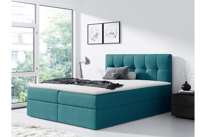 Kramvik kontinentalseng 180x200 - Grøn - Møbler - Senge - Kontinentalsenge