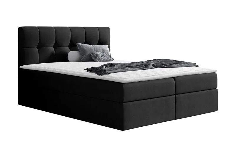 Kramvik kontinentalseng 200x200 - Sort - Møbler - Senge - Kontinentalsenge