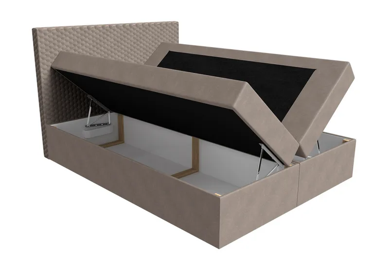 Laargard kontinentalseng med Opbevaring 120x200 - Grå - Møbler - Senge - Kontinentalsenge