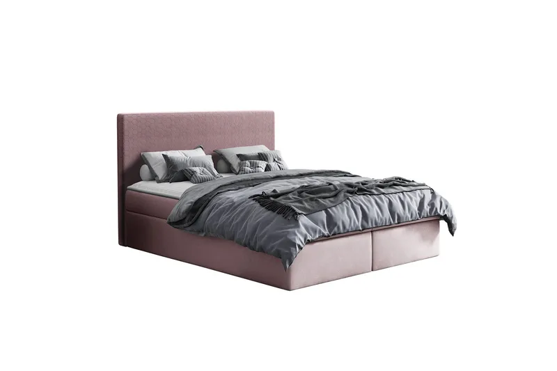 Laargard kontinentalseng med Opbevaring 200x200 - Lyserød - Møbler - Senge - Kontinentalsenge