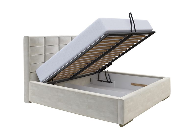 Laargard kontinentalseng med Opbevaring 200x200 - Lyserød - Møbler - Senge - Kontinentalsenge