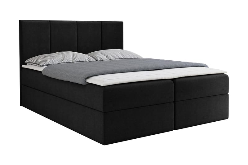 Laggano Kontinentalseng 160x200 cm + Topmadras, Sort