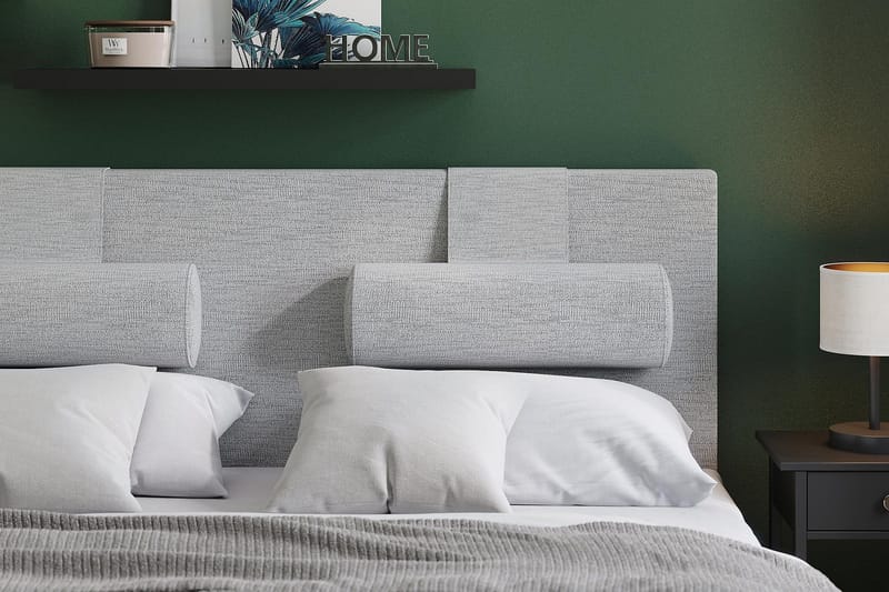 Layla Kontinentalseng 180x200 - lysegrå - Møbler - Senge - Kontinentalsenge