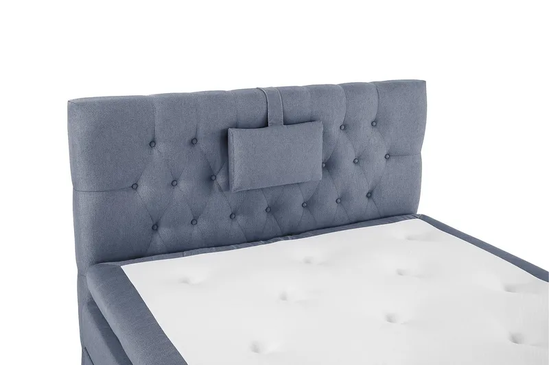 Lucky Komplet Sengepakke 120x200 Latex Diamant Sengegavl - Nakkepude Lille Mørkeblå - Møbler - Senge - Kontinentalsenge