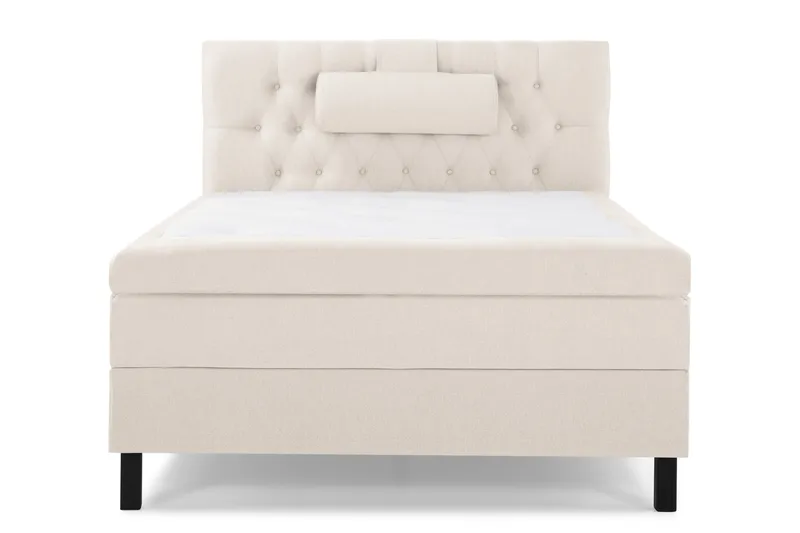 Lucky Komplet Sengepakke 120x200 Latex Diamant Sengegavl - Nakkepude Stor Beige - Møbler - Senge - Kontinentalsenge