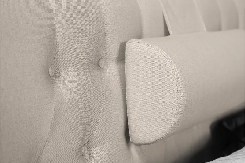 Lucky Komplet Sengepakke 120x200 Latex Diamant Sengegavl - Nakkepude Stor Beige - Møbler - Senge - Kontinentalsenge