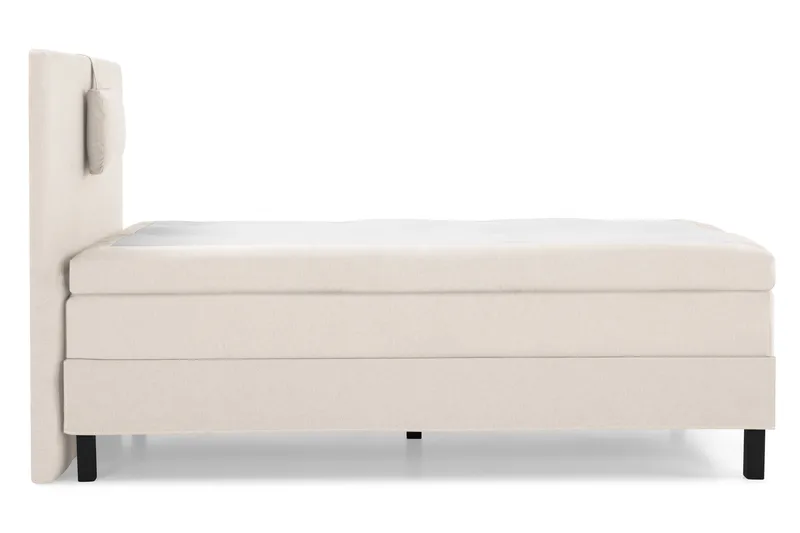 Lucky Komplet Sengepakke 120x200 Latex Glat Sengegavl - Nakkepude Lille Beige - Møbler - Senge - Kontinentalsenge