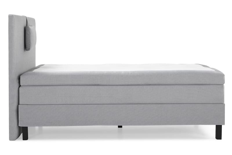 Lucky Komplet Sengepakke 120x200 Latex Glat Sengegavl - Nakkepude Lille Mellemgrå - Møbler - Senge - Komplet sengepakke