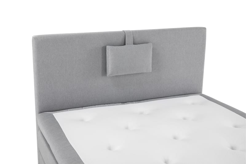 Lucky Komplet Sengepakke 120x200 Latex Glat Sengegavl - Nakkepude Lille Mellemgrå - Møbler - Senge - Komplet sengepakke