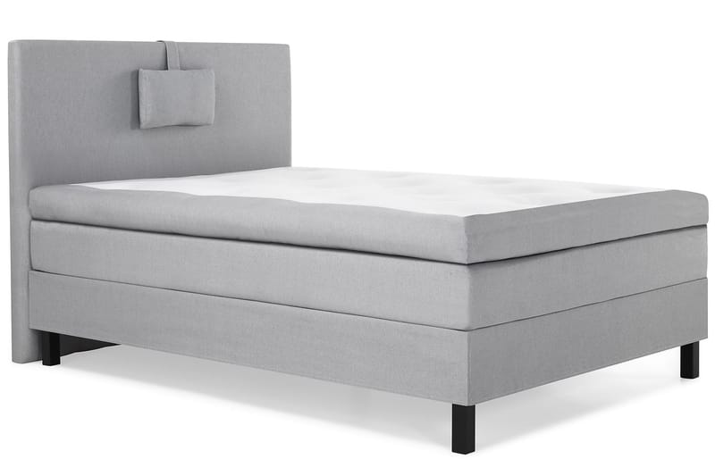 Lucky Komplet Sengepakke 120x200 Latex Glat Sengegavl - Nakkepude Lille Mellemgrå - Møbler - Senge - Komplet sengepakke