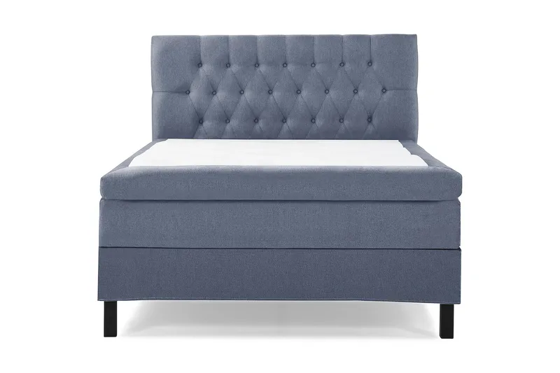 Lucky Komplet Sengepakke 120x200 Memory Diamant Sengegavl - Mørkeblå - Møbler - Senge - Kontinentalsenge