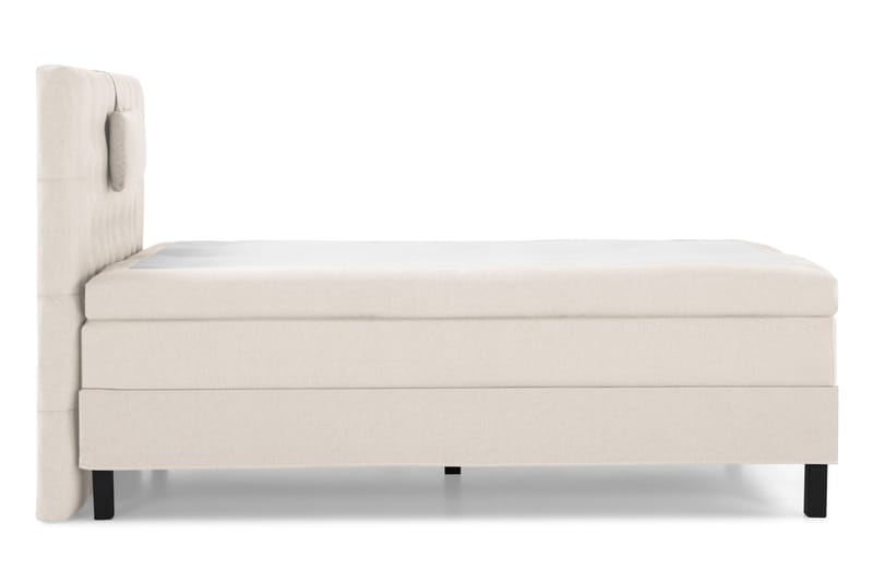 Lucky Komplet Sengepakke 120x200 Memory Diamant Sengegavl - Nakkepude Lille Beige - Møbler - Senge - Kontinentalsenge