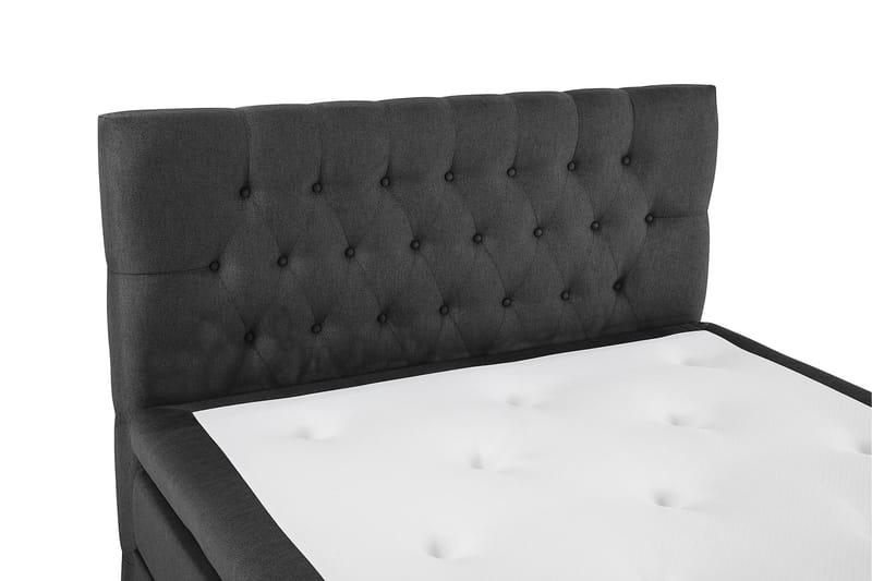 Lucky Komplet Sengepakke 120x200 Memory Diamant Sengegavl - Sort/Grå - Møbler - Senge - Komplet sengepakke