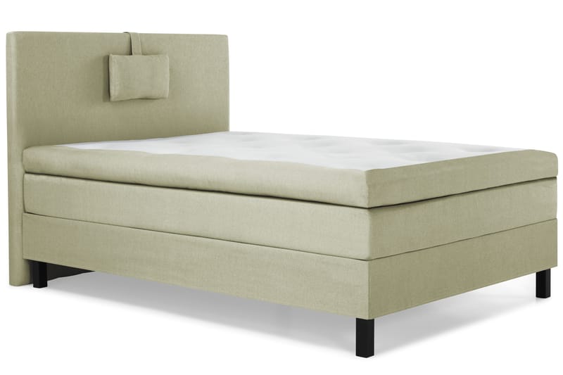 Lucky Komplet Sengepakke 120x200 Memory Glat Sengegavl - Nakkepude Lille Grøn - Møbler - Senge - Kontinentalsenge