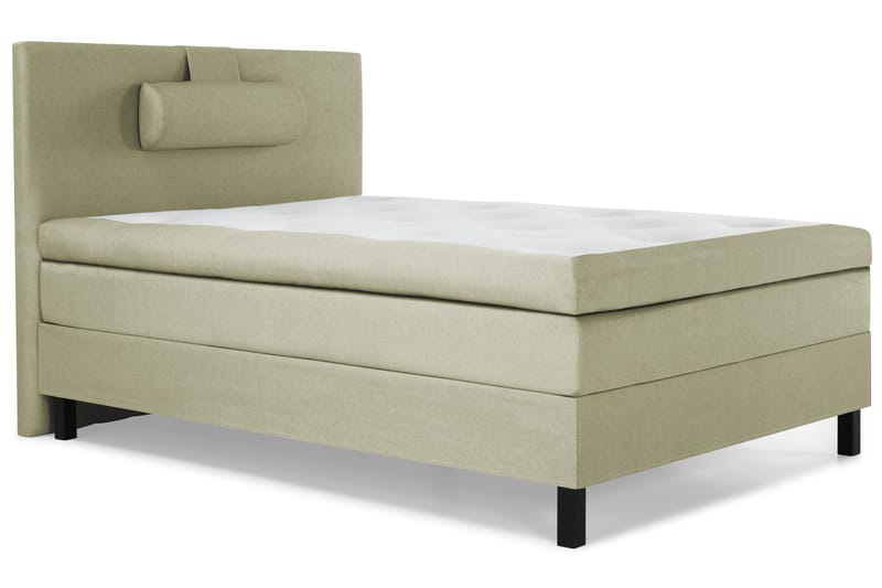 Lucky Komplet Sengepakke 120x200 Memory Glat Sengegavl - Nakkepude Stor Grøn - Møbler - Senge - Kontinentalsenge