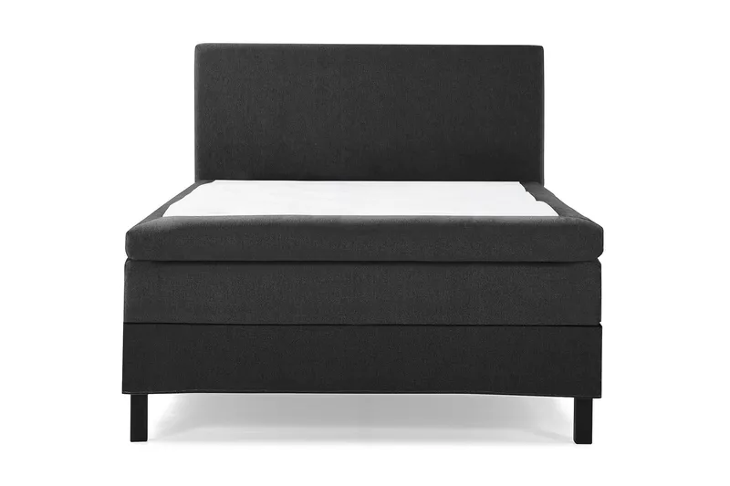 Lucky Komplet Sengepakke 120x200 Memory Glat Sengegavl - Sort/Grå - Møbler - Senge - Kontinentalsenge