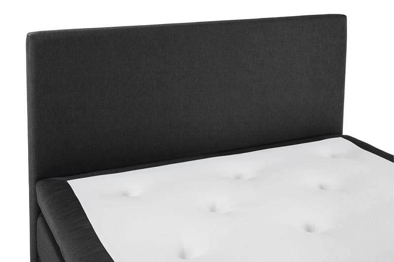 Lucky Komplet Sengepakke 120x200 Memory Glat Sengegavl - Sort/Grå - Møbler - Senge - Kontinentalsenge