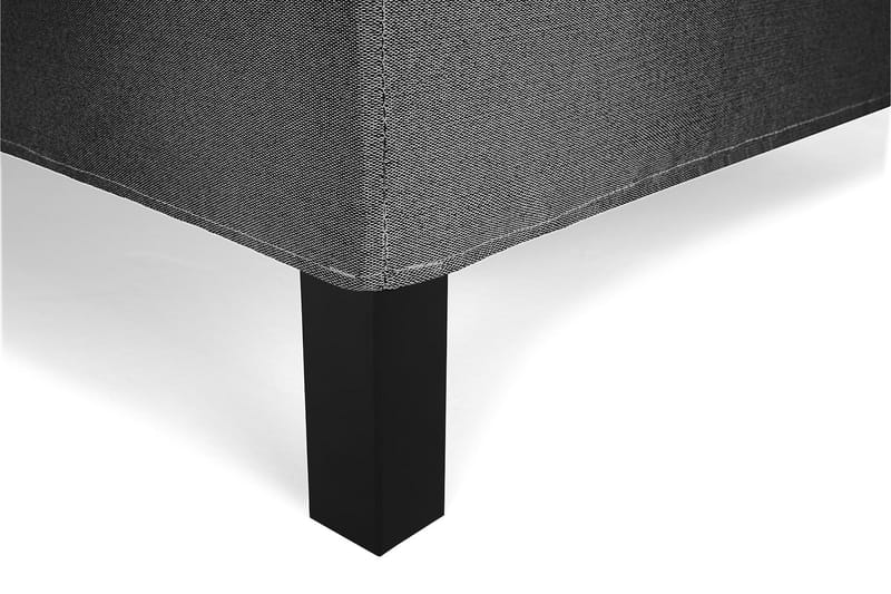 Lucky Komplet Sengepakke 120x200 Memory Glat Sengegavl - Sort/Grå - Møbler - Senge - Kontinentalsenge