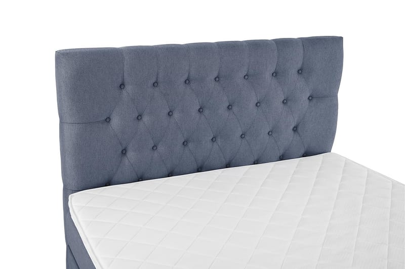 Lucky Komplet Sengepakke 120x200 Skum Diamant Sengegavl - Mørkeblå - Møbler - Senge - Komplet sengepakke