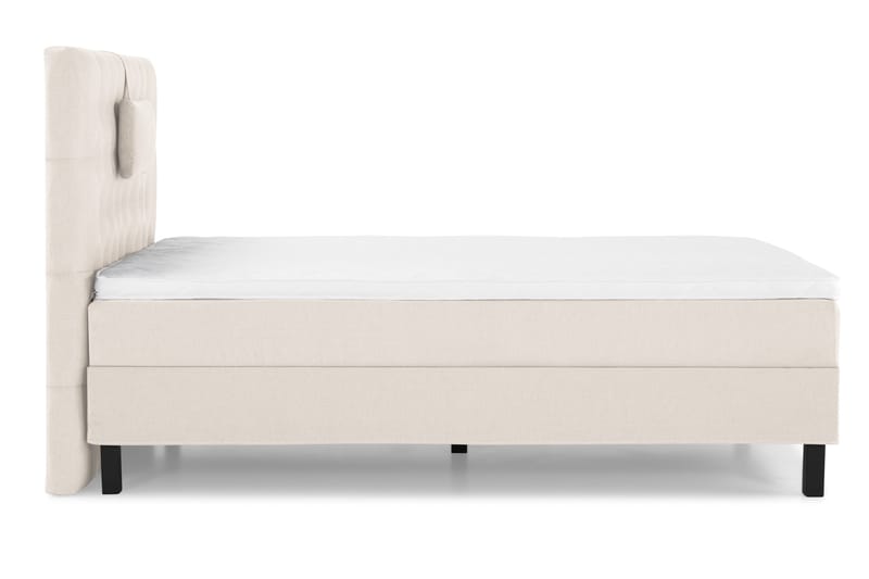 Lucky Komplet Sengepakke 120x200 Skum Diamant Sengegavl - Nakkepude Lille Beige - Møbler - Senge - Kontinentalsenge