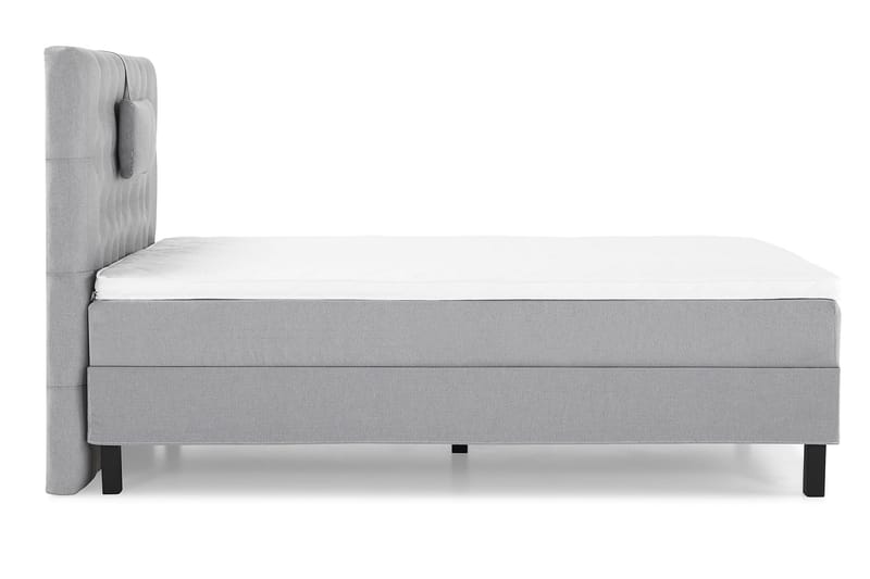 Lucky Komplet Sengepakke 120x200 Skum Diamant Sengegavl - Nakkepude Lille Mellemgrå - Møbler - Senge - Kontinentalsenge