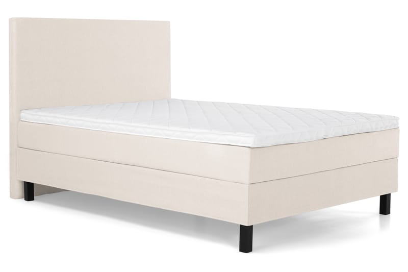 Lucky Komplet Sengepakke 120x200 Skum Glat Sengegavl - Beige - Møbler - Senge - Komplet sengepakke
