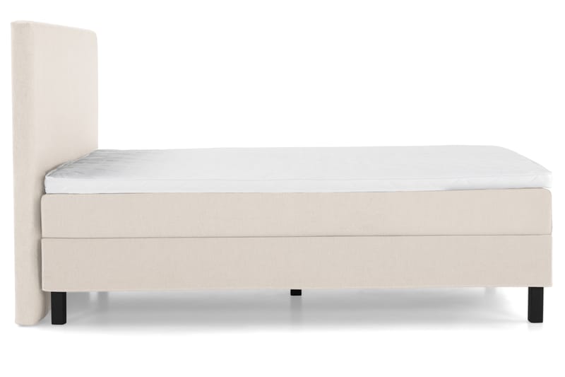 Lucky Komplet Sengepakke 120x200 Skum Glat Sengegavl - Beige - Møbler - Senge - Komplet sengepakke