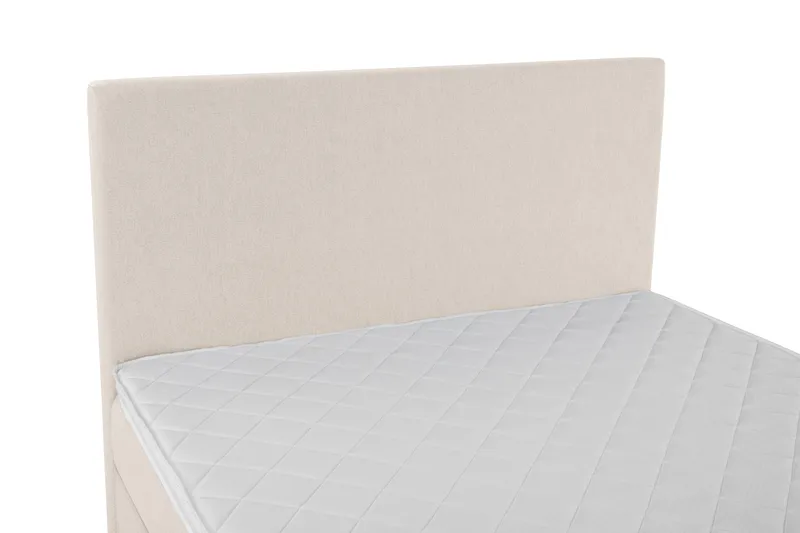Lucky Komplet Sengepakke 120x200 Skum Glat Sengegavl - Beige - Møbler - Senge - Kontinentalsenge