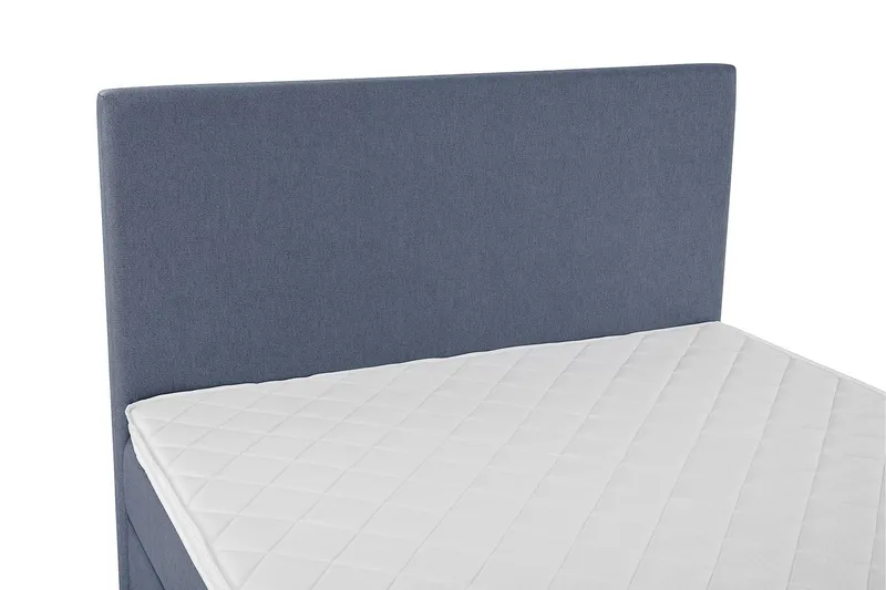 Lucky Komplet Sengepakke 120x200 Skum Glat Sengegavl - Mørkeblå - Møbler - Senge - Kontinentalsenge