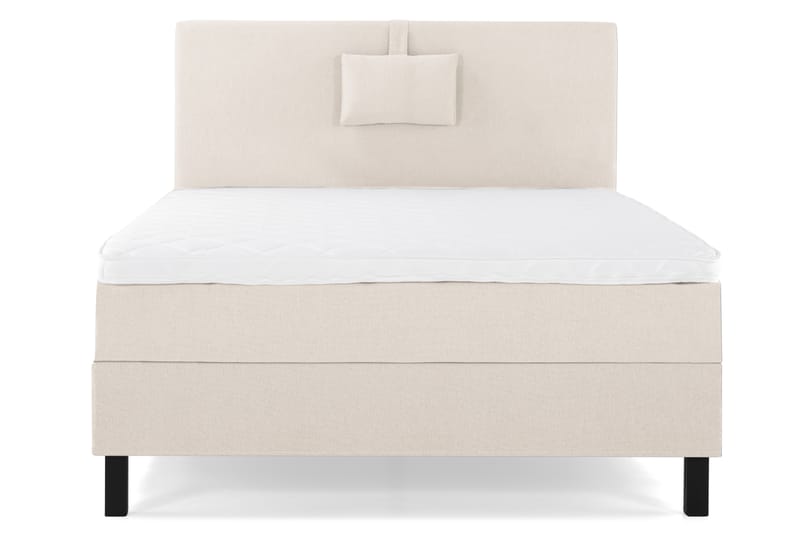 Lucky Komplet Sengepakke 120x200 Skum Glat Sengegavl - Nakkepude Lille Beige - Møbler - Senge - Komplet sengepakke