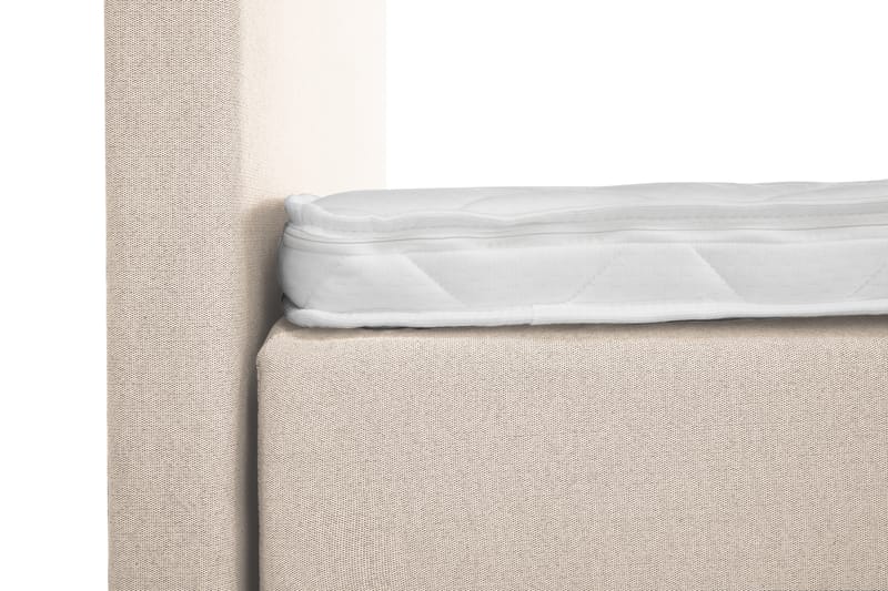 Lucky Komplet Sengepakke 120x200 Skum Glat Sengegavl - Nakkepude Lille Beige - Møbler - Senge - Komplet sengepakke