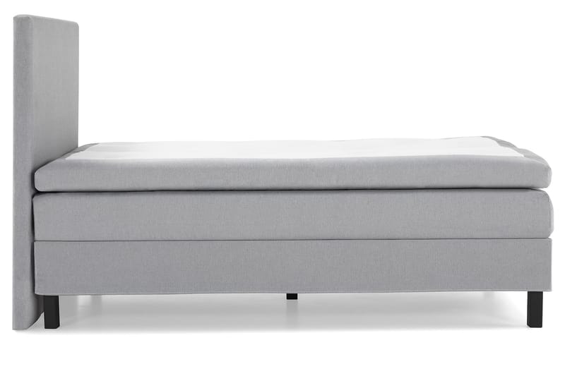 Lucky Komplet Sengepakke 120x200 Polyeter Glat Sengegavl - Mellangrå - Møbler - Senge - Komplet sengepakke