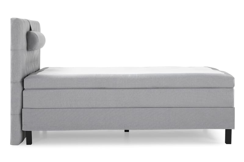 Lucky Komplet Sengepakke 120x200 Polyeter Diamant Sengegavl - Nakkepude Stor Mellangrå - Møbler - Senge - Komplet sengepakke
