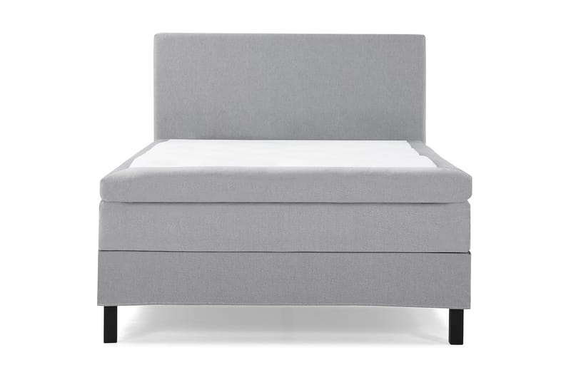 Lucky Komplet Sengepakke 120x200 Polyeter Glat Sengegavl - Mellangrå - Møbler - Senge - Komplet sengepakke