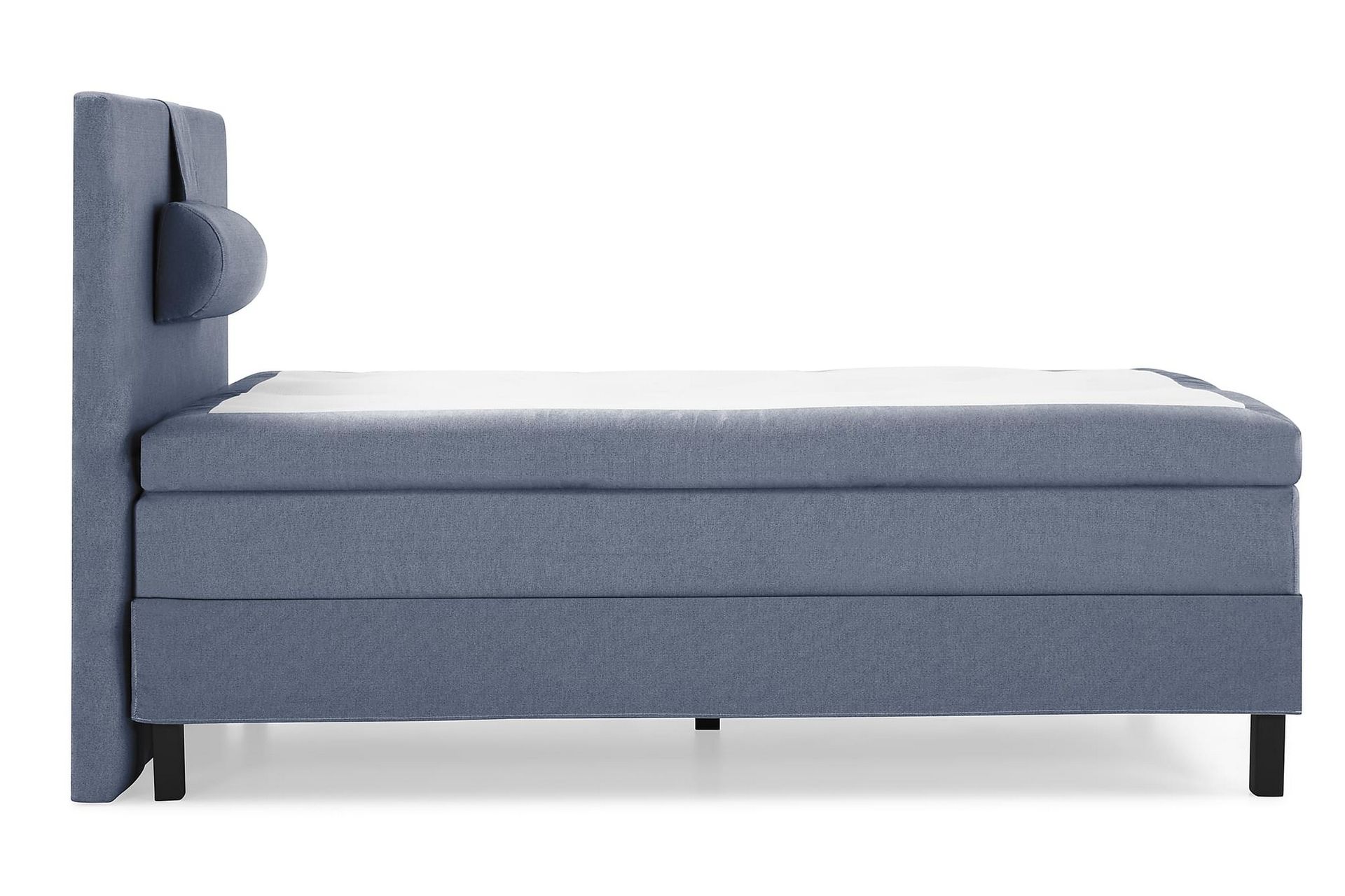Lucky Komplet Sengepakke 120x200 Polyeter Glat Sengegavl - Nakkepude Stor Mørkeblå - Møbler - Senge - Komplet sengepakke